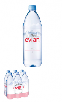 Evian Stilles Wasser 6x1,0L PET 